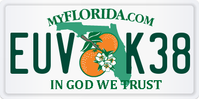 FL license plate EUVK38