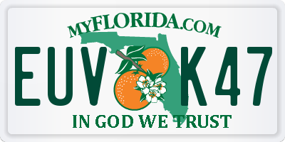 FL license plate EUVK47