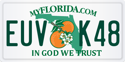 FL license plate EUVK48