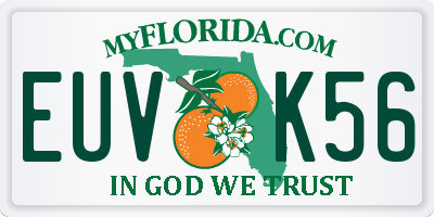 FL license plate EUVK56