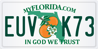 FL license plate EUVK73
