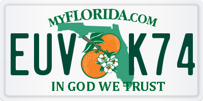 FL license plate EUVK74