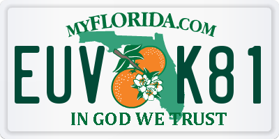 FL license plate EUVK81
