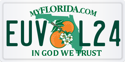 FL license plate EUVL24
