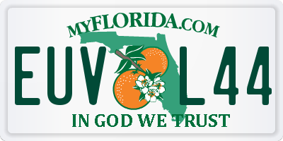 FL license plate EUVL44