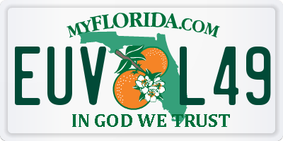 FL license plate EUVL49