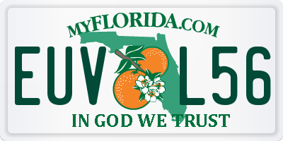 FL license plate EUVL56