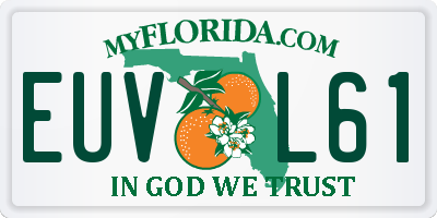 FL license plate EUVL61