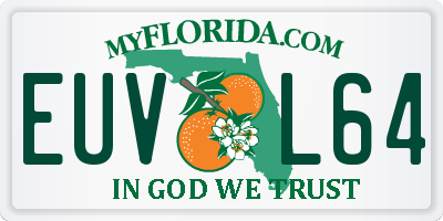 FL license plate EUVL64