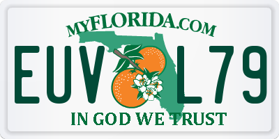 FL license plate EUVL79