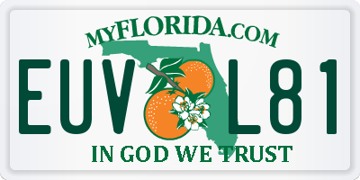 FL license plate EUVL81