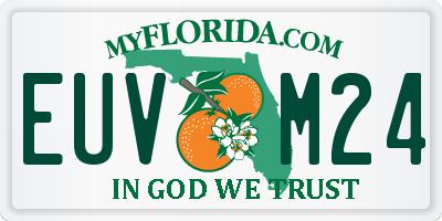 FL license plate EUVM24