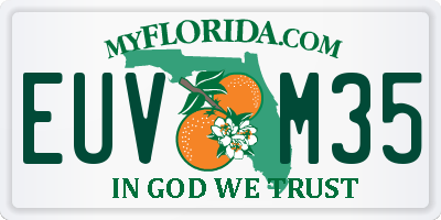 FL license plate EUVM35