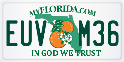 FL license plate EUVM36