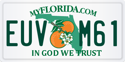 FL license plate EUVM61