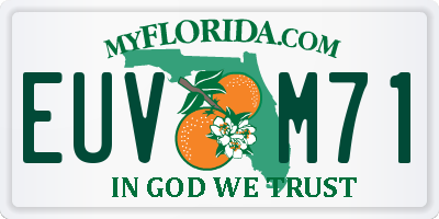 FL license plate EUVM71