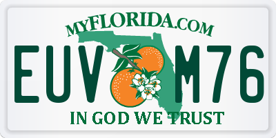 FL license plate EUVM76