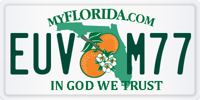 FL license plate EUVM77