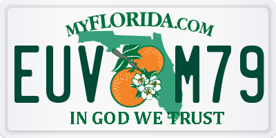 FL license plate EUVM79