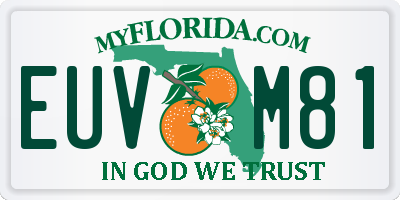 FL license plate EUVM81