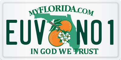 FL license plate EUVN01