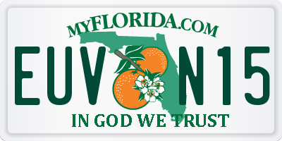 FL license plate EUVN15