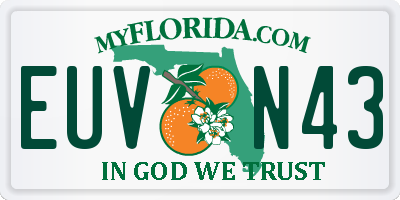 FL license plate EUVN43