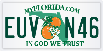 FL license plate EUVN46