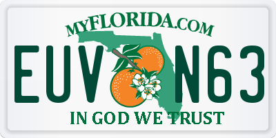 FL license plate EUVN63