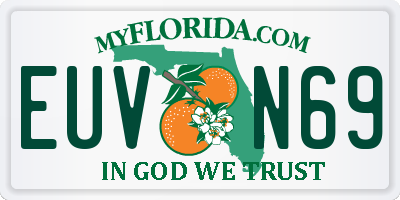 FL license plate EUVN69
