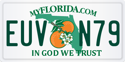 FL license plate EUVN79