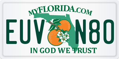 FL license plate EUVN80