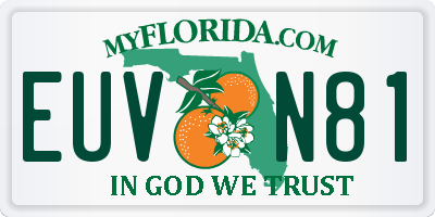 FL license plate EUVN81