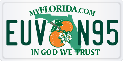 FL license plate EUVN95