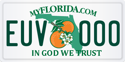FL license plate EUVO00