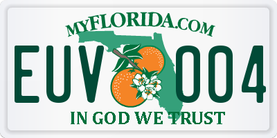 FL license plate EUVO04