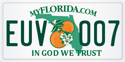FL license plate EUVO07