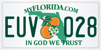 FL license plate EUVO28
