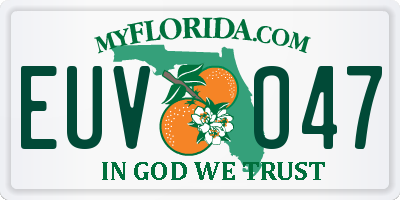 FL license plate EUVO47