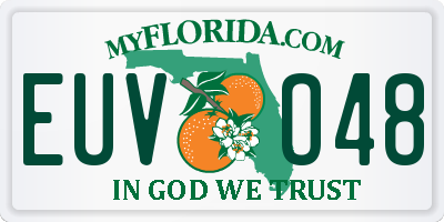 FL license plate EUVO48