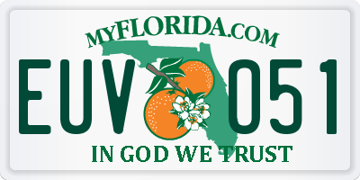FL license plate EUVO51
