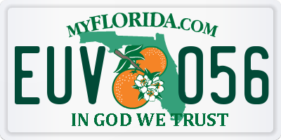 FL license plate EUVO56
