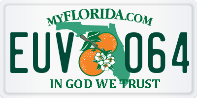 FL license plate EUVO64