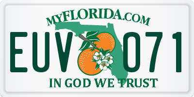 FL license plate EUVO71