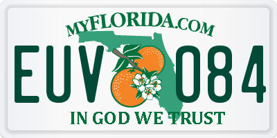 FL license plate EUVO84