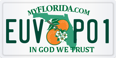 FL license plate EUVP01