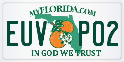 FL license plate EUVP02