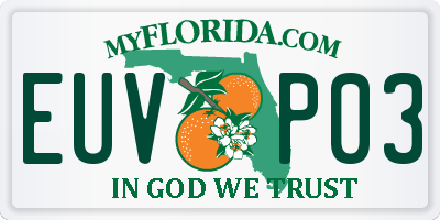 FL license plate EUVP03