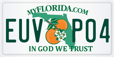 FL license plate EUVP04
