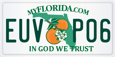 FL license plate EUVP06